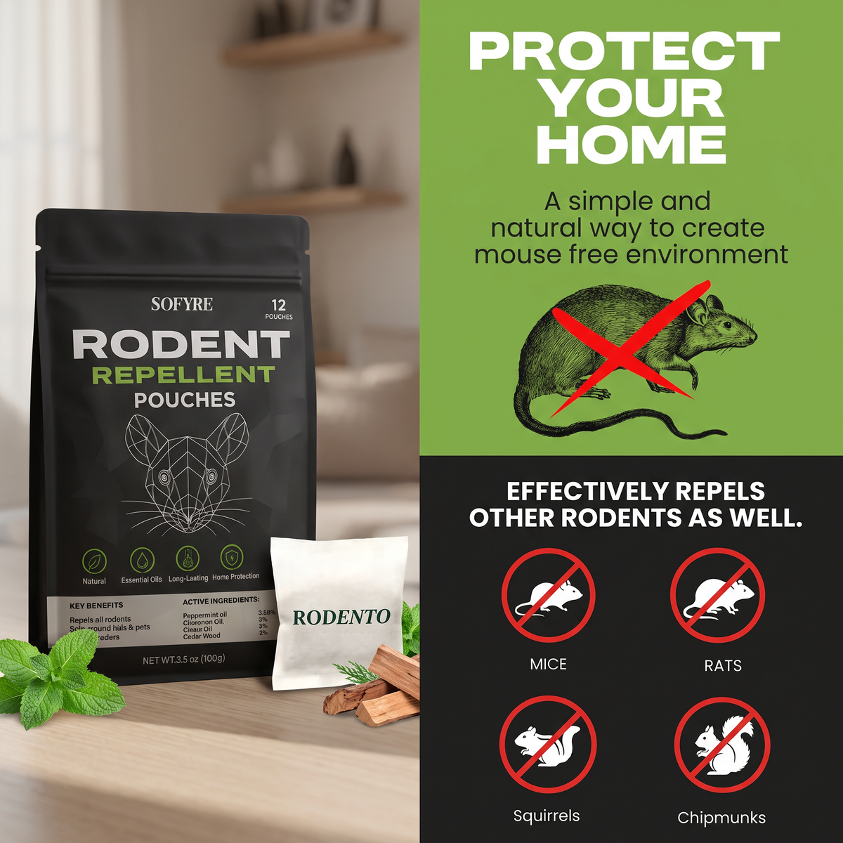 Rodento Repellent Pouches